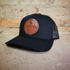 Lucky Crow Leather Patch Logo Hat - Black/Black