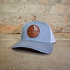 Lucky Crow Leather Patch Logo Hat - Heather Gray/White