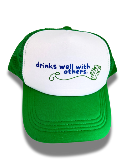 Drinks Better With Friends Green Foam Trucker Hat