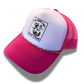 Raccoon "I'd Pick You Over Trash" Pink Foam Trucker Hat with chain