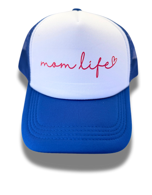 Royal Blue "Mom Life" Foam Trucker Hat