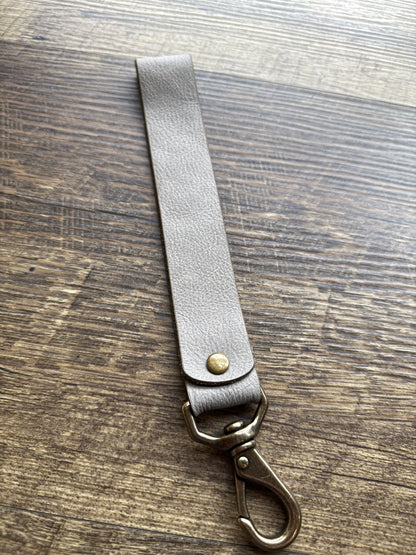 Leather Wristlet Keychain: Georgia