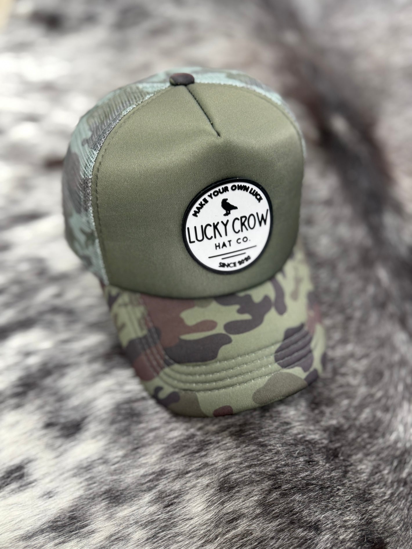 Lucky Crow  Camo Foam Trucker Hat