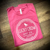 Lucky Crow T-Shirt - Raspberry