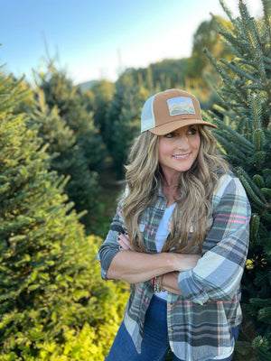 Print Stitch: Watercolor Mountains Hat