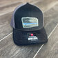 Thin Blue Line Police PVC Patch Hat - Black/Gray Mesh