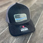 Thin Blue Line Police PVC Patch Hat - Black/Gray Mesh