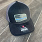 Thin Blue Line Police PVC Patch Hat - Black/Gray Mesh