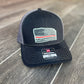 Thin Red Line Firefighter PVC Patch Hat - Black/Gray Mesh