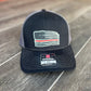 Thin Red Line Firefighter PVC Patch Hat - Black/Gray Mesh