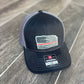 Thin Red Line Firefighter PVC Patch Hat - Black/Gray Mesh