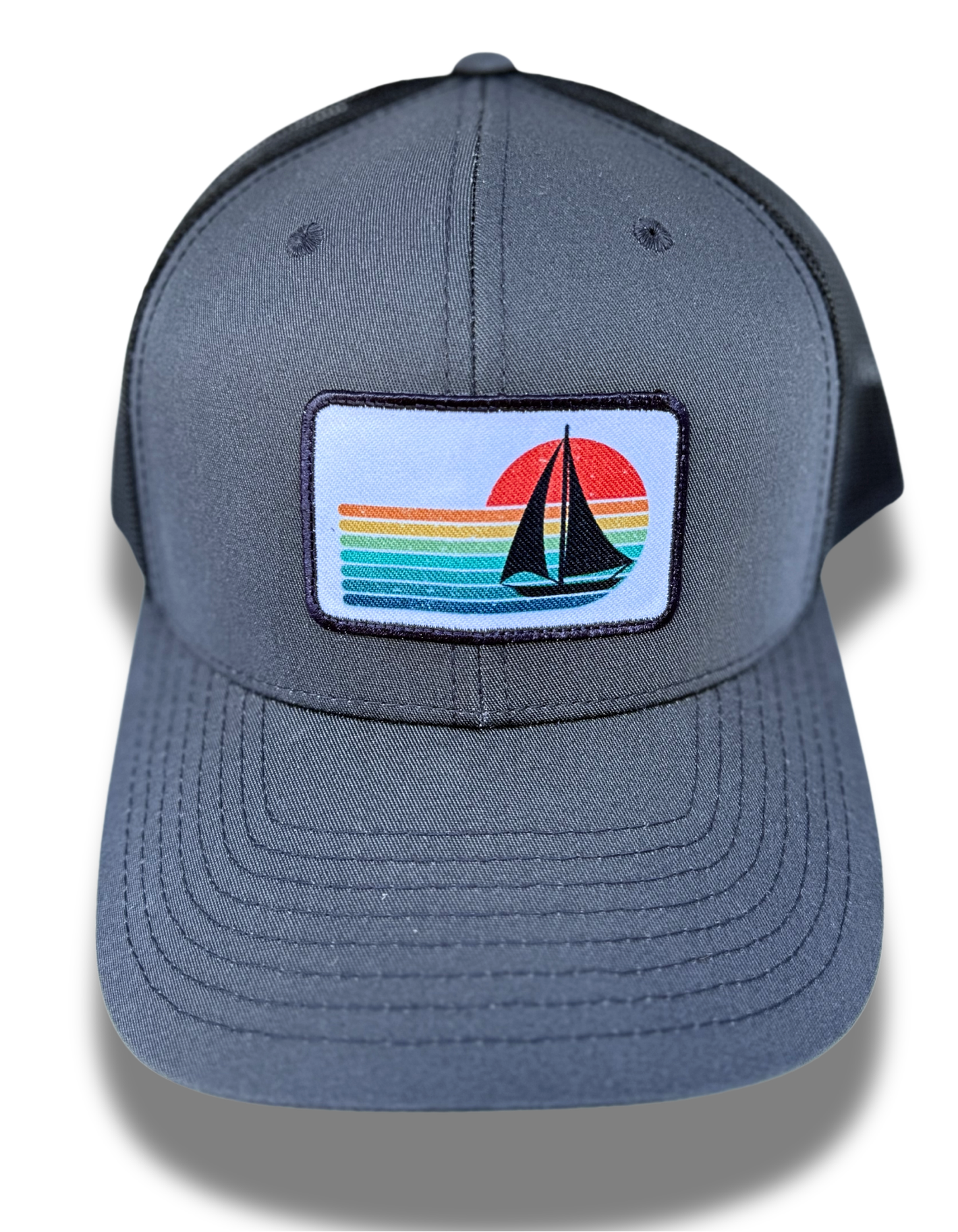 Print Stitch: Retro Sailboat Trucker Hat