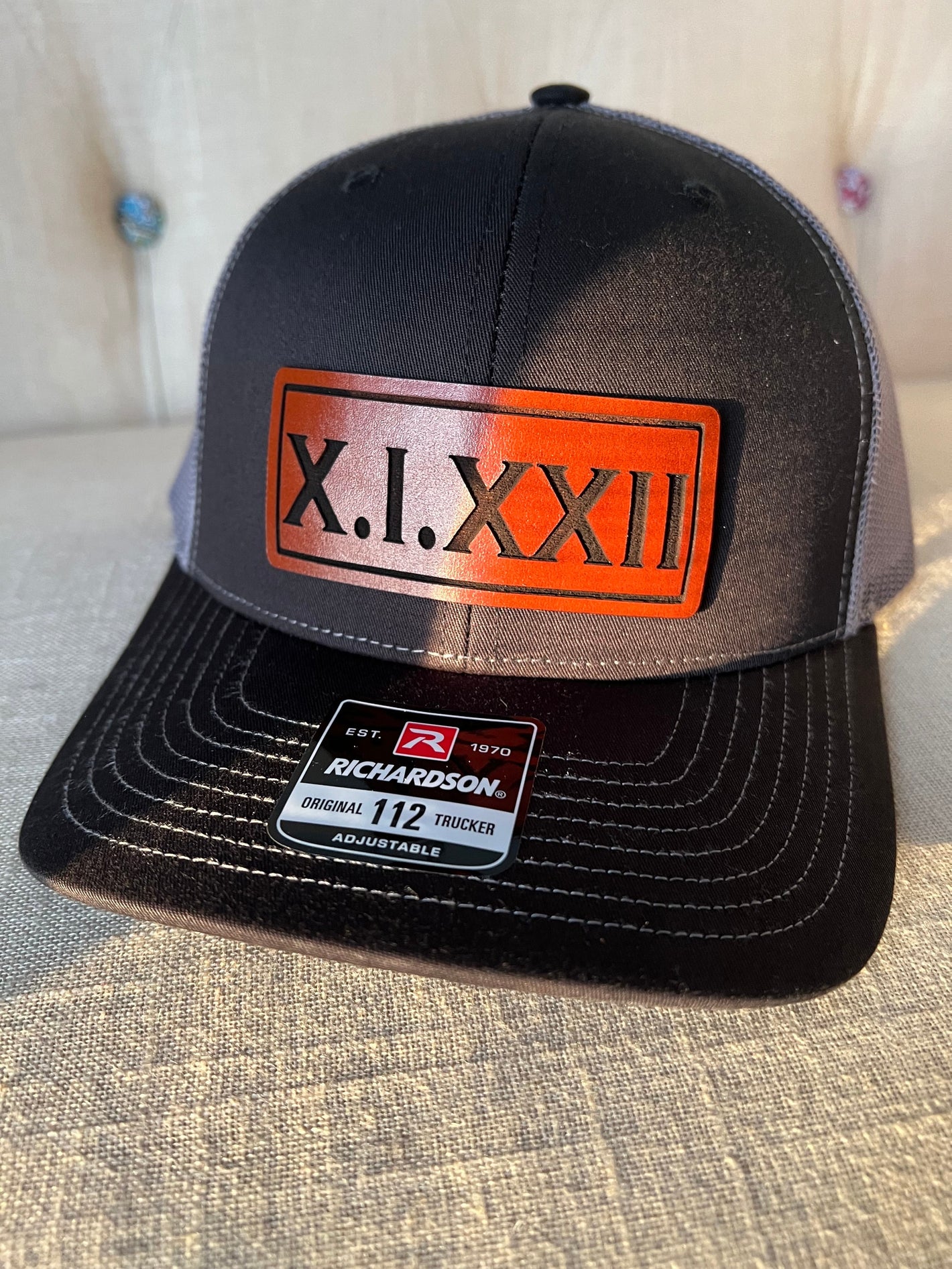 Roman Numeral Date Hat | Customized Birthday Gift Leather Patch Hat | Great for Wedding and Anniversary Dates | Perfect Christmas Gift