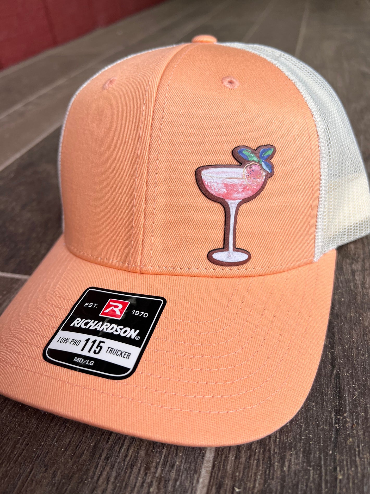 Mothers Day Hat for Mom | Cocktail Patch Hat | Hat for Mom | Mothers Day Gift | Unique Gift Idea | Richardson 115 Snapback hat